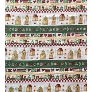 3 yd 6" Oakhurst Signature Classics Cotton Fabric Teacher Birdhouse Country